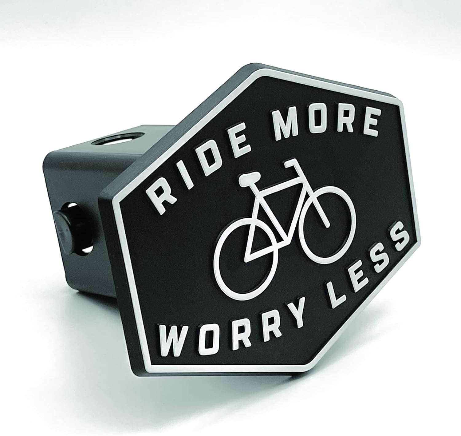 SPIFFY Tow Hitch Cover for 2 Inch Bike Rack Plastic Receiver Trailer Tube Plug | Ride More Worry Less | Made in The USA | Great Gift for Cyclists and Mountain Biking Enthusiasts with Trailer Hitches