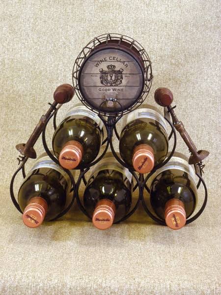 Karen Didion 5 Bottle Wine Holder Rack