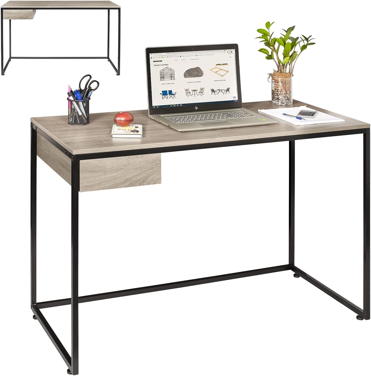Homewell Computer Desk with Drawer 47