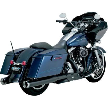Vance u0026 Hines 46773 Monster Round Slip-Ons - Black with Chrome Tips