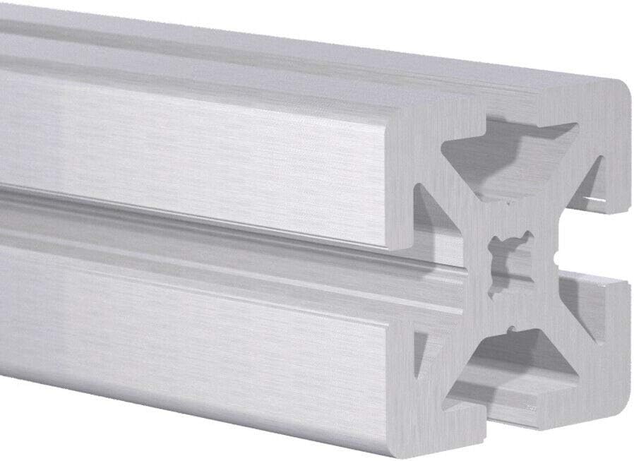 1 Pc of 40MM T-Slot Aluminum Track - Multi-Purpose Quad Track Clear Anodized 1 Foot Pack of 2