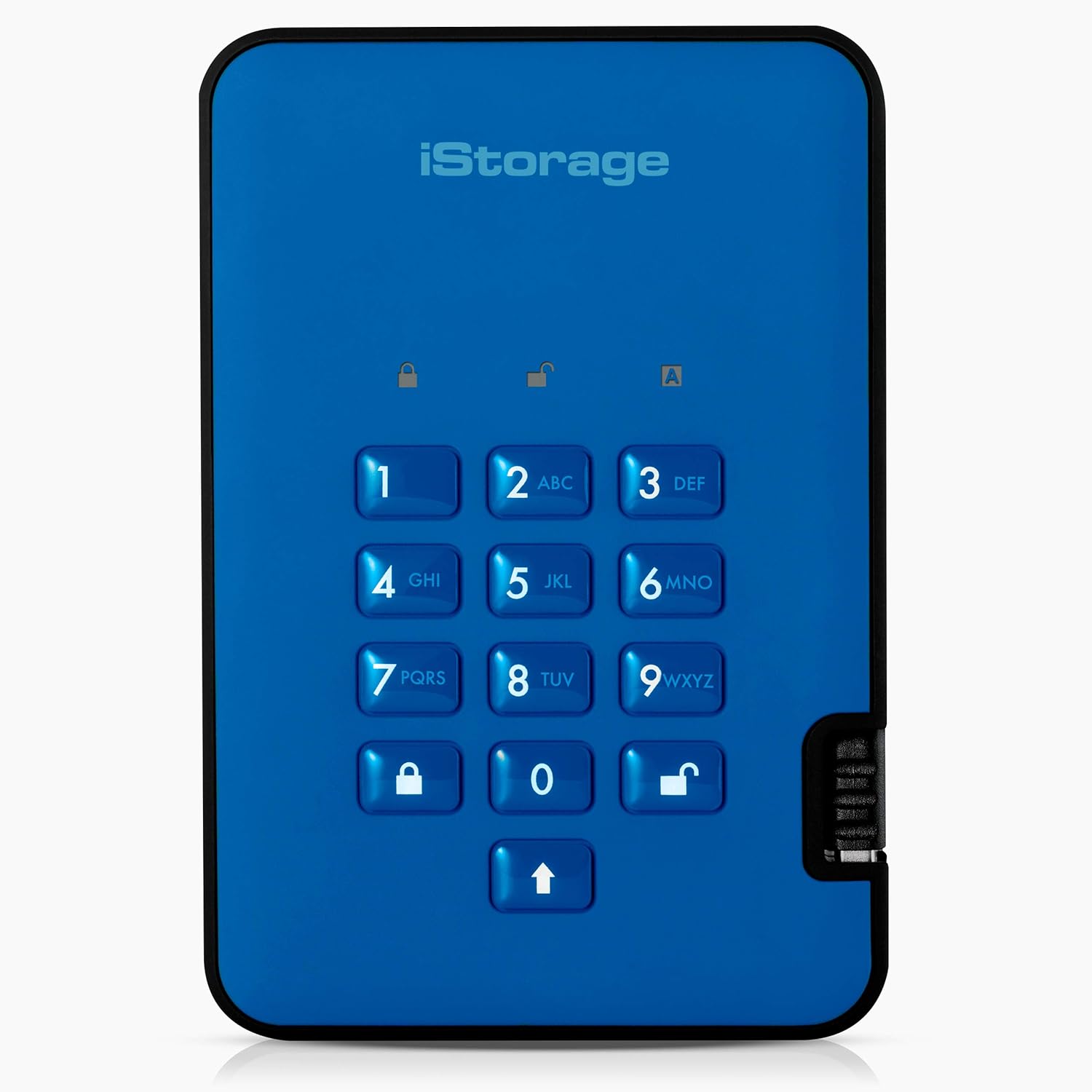 iStorage diskAshur2 HDD 4TB Black - Secure portable hard drive - Password protected, dust and water resistant, portable, military grade hardware encryption USB 3.1 IS-DA2-256-4000-B