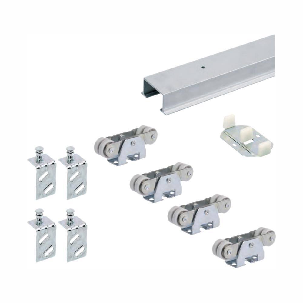 Hettich 72 in. Topline 72-138 Double Door Hardware and Track