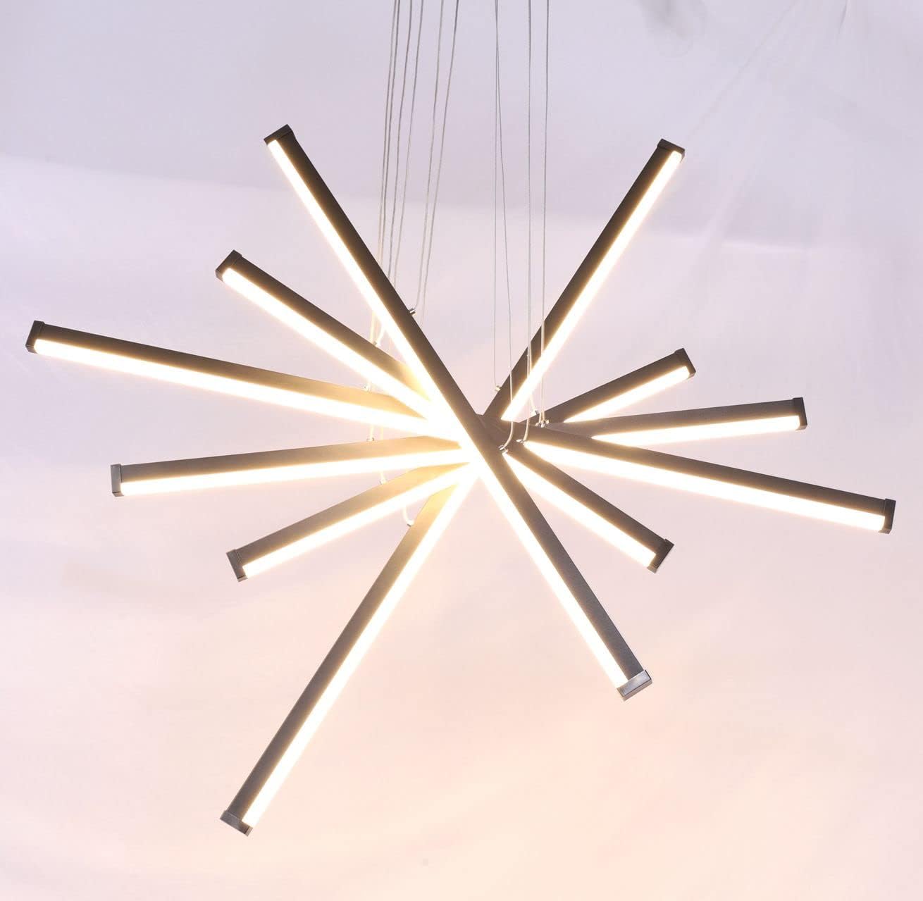 Modern Led Chandeliers for Dining Room Kitchen Living Room Office Bar Restaurant Store Bedroom Chandelier Light Fixture Dimmable Modern Pendant Light Adjustable Height L38.6