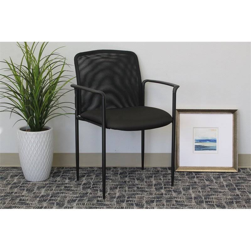 Scranton u0026 Co Guest Chair with Casters in Black - SC-4861-1998024