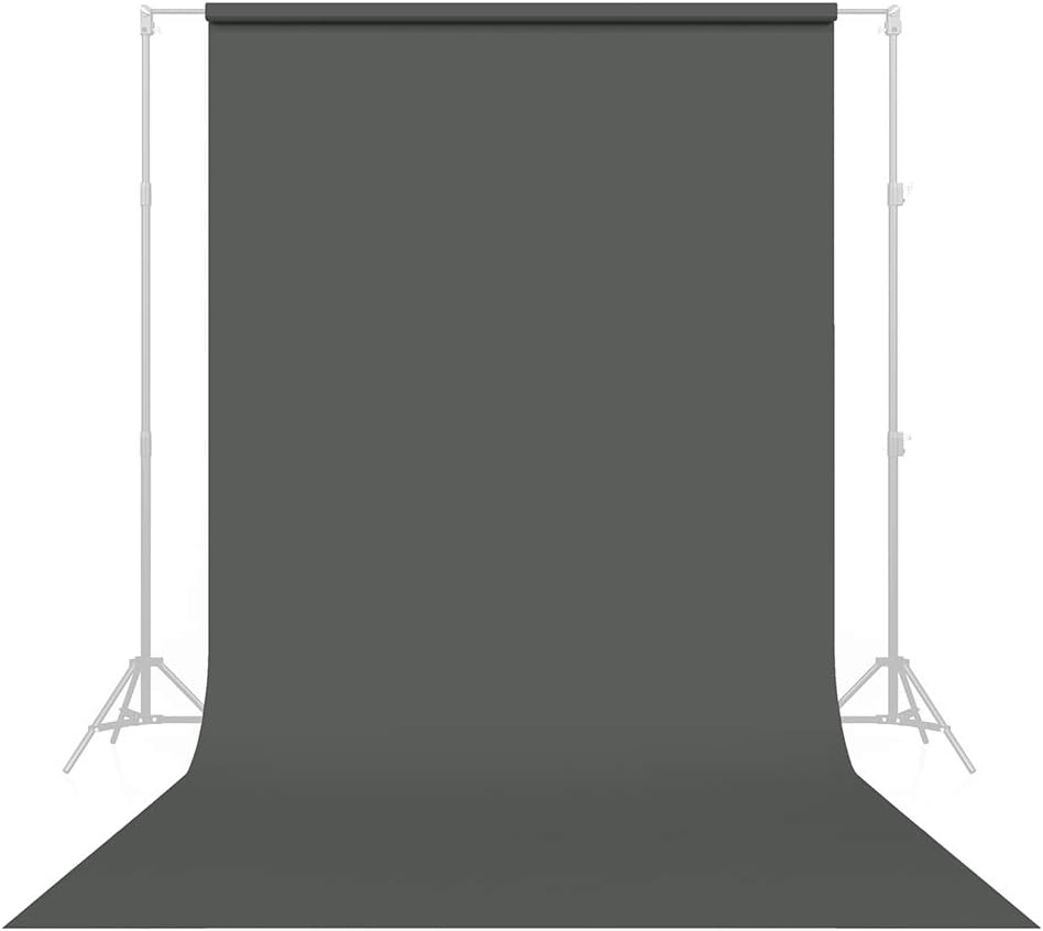 Savage Seamless Paper Photography Backdrop - #27 Thunder Gray (86 in x 18 ft) for YouTube Videos, Live Streaming, Interviews and Portraits - Made in USA Pack of 2