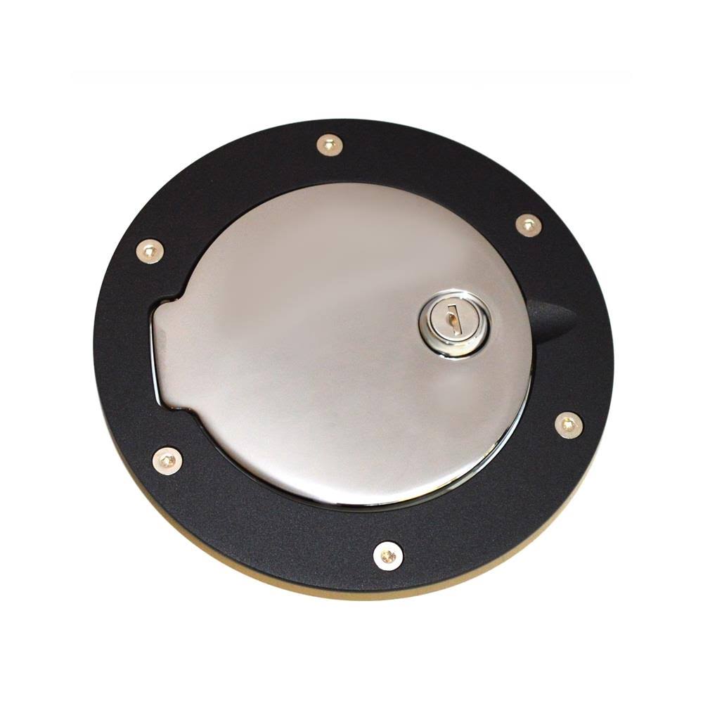 All Sales 6047L Race Billet Fuel Door-Brushed Locking