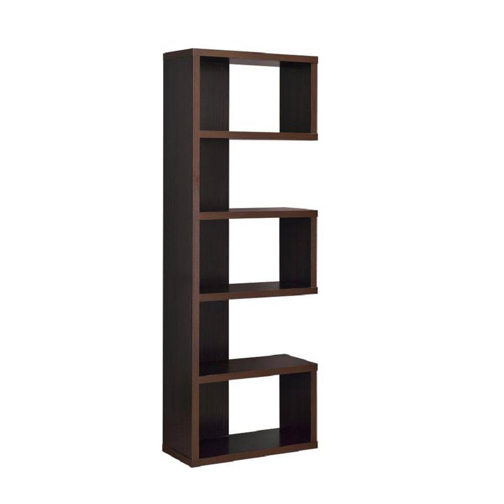 Coaster Wood Semi-Backless Bookshelf, Cappuccino
