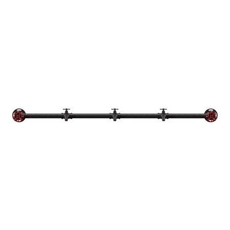 Furniture of America Stire Industrial Metal Plum Coat Rack, Sand Black