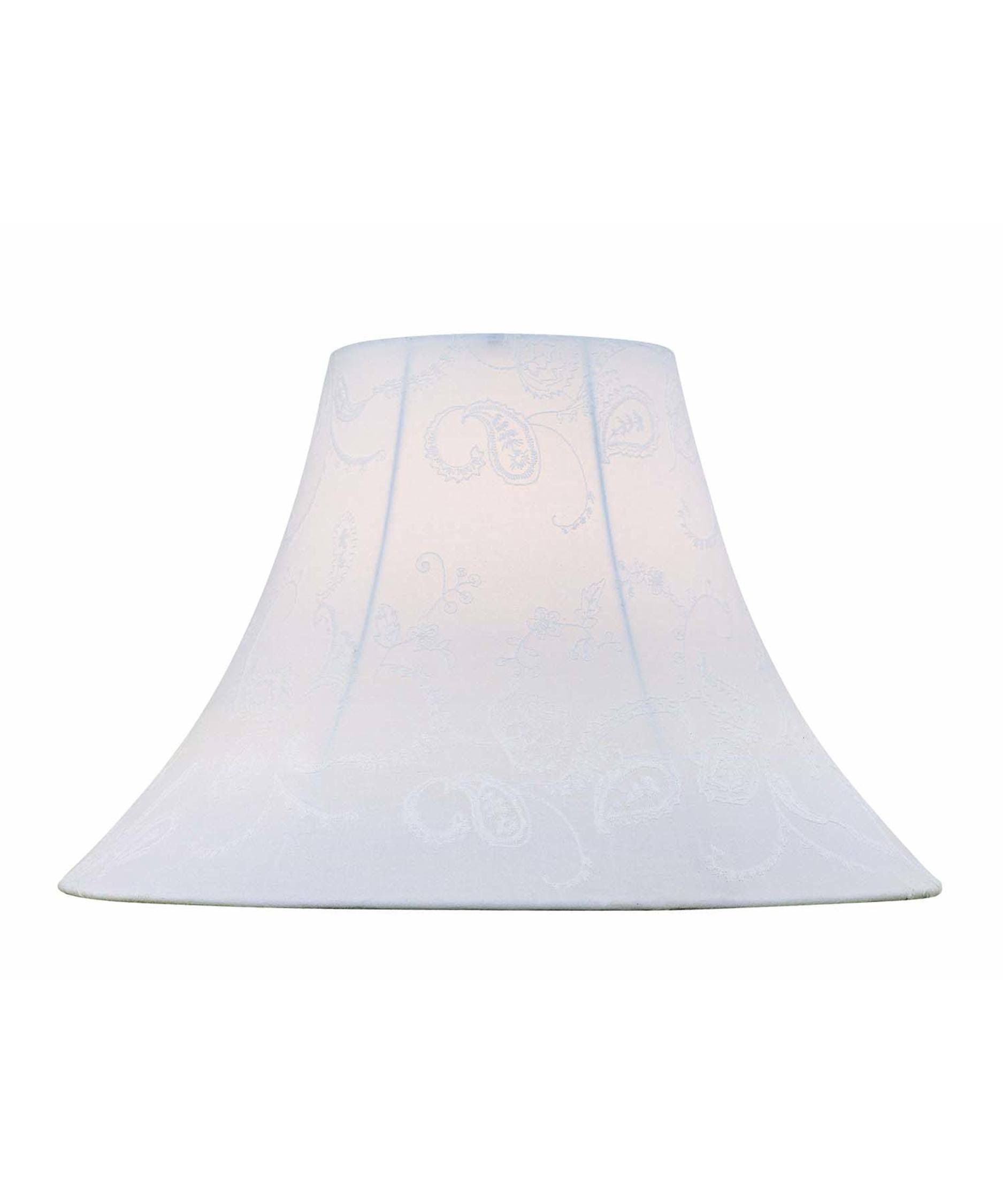 Lite Source White Jacquard Bell Shade - CH1149-18