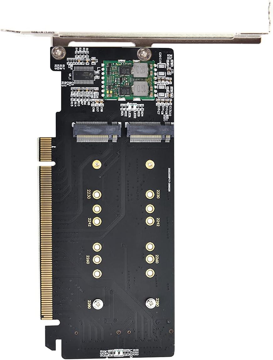Chenyang CY M.2 NVME Gen 3.0 Adapter M.2 NVME AHCI X4 to PCIE Express 3.0 Gen3 X16 Raid Card VROC Raid0 Hyper Adapter Pack of 2