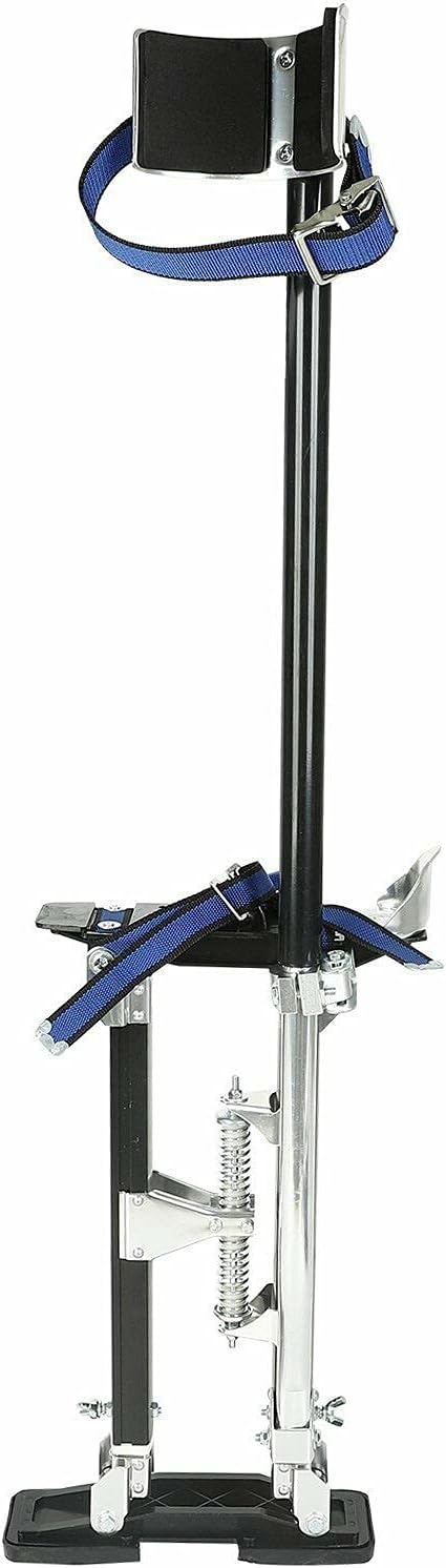VOWAGH Adjustable Black Drywall Stilts 18-30 Inch Professional Grade Aluminum Tool Stilt for Painting Painter Taping
