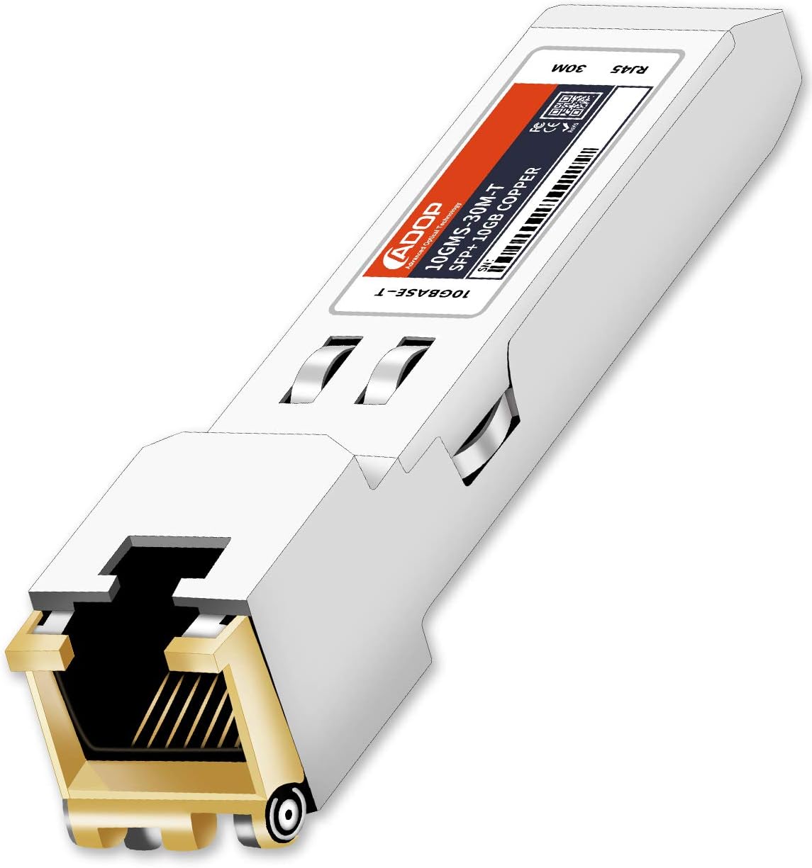 SFP+ to RJ45 Copper Module - 10GBase-T Plus Transceiver for Cisco SFP-10G-T-S, Ubiquiti, Netgear, Supermicro, QNAP, Broadcom, MikroTik S+RJ10, Avago, up to 30m Pack of 2