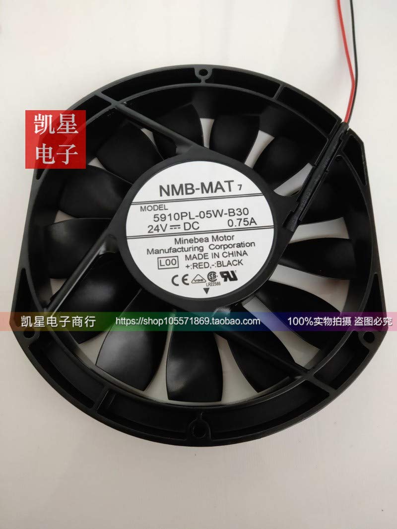 5910PL-05W-B30 NMB 24V 172mm Fan - 17225 0.75A 2-Wire 17215025mm Frequency Converter Fan Pack of 2