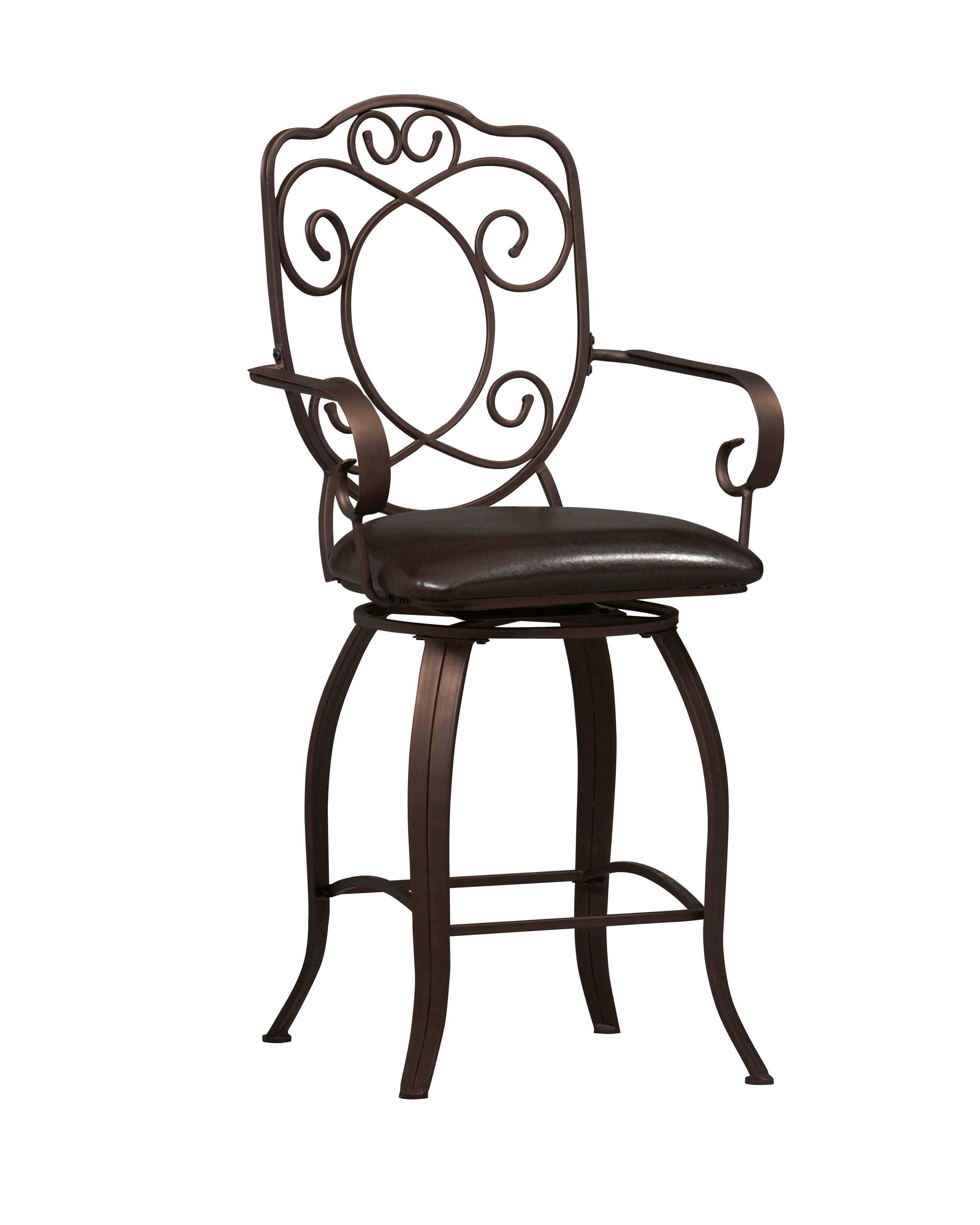 Linon Crested Back Counter Stool