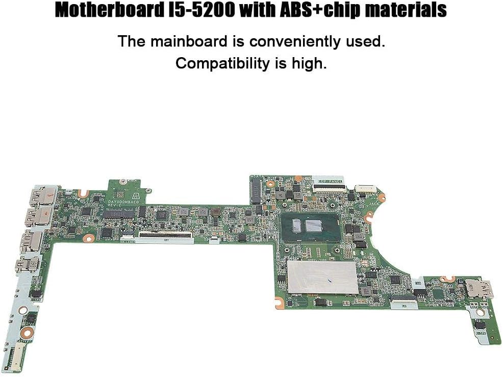 Wendry Computer Mainboard,Professional I5-5200 Motherboard,PC Notebook Accessorry,for HP X360 G1/13-4000 Laptops(ABS + Chip)