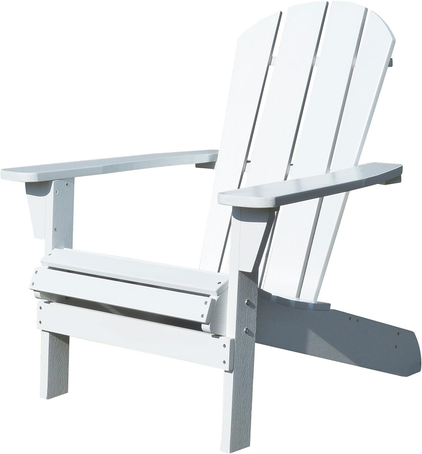 Northbeam Faux Wood Foldable Relaxed Adirondack Chair, Outdoor, Garden, Lawn, Deck Chair, Espresso