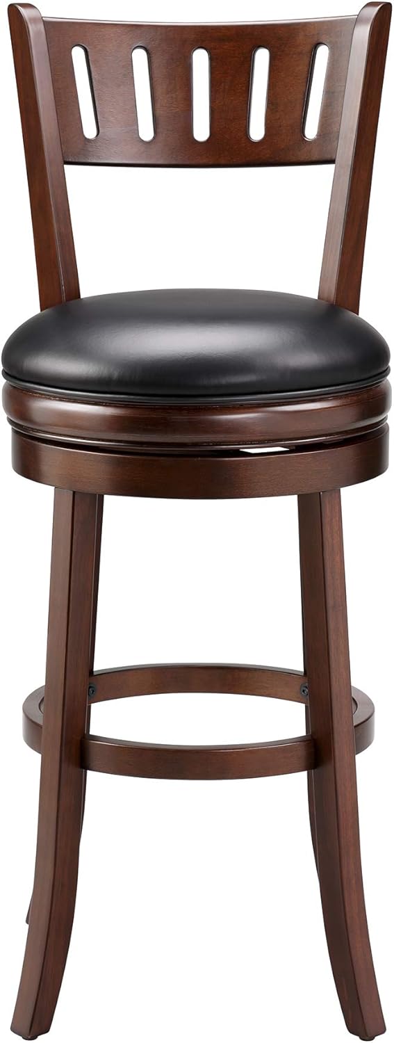 Ball & Cast Pub Height Swivel Barstool , 29-Inch,1-Pack, Cappuccino-open vertical back