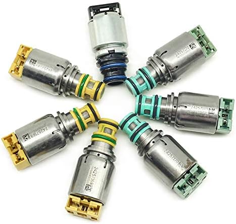 6T45E 6T40 Transmission Solenoids Kits 7Pcs Transmission Solenoid Set Compatibile with Chev-y Cruze LaCrosse Malibu Buic-k 6T45E, 6T40