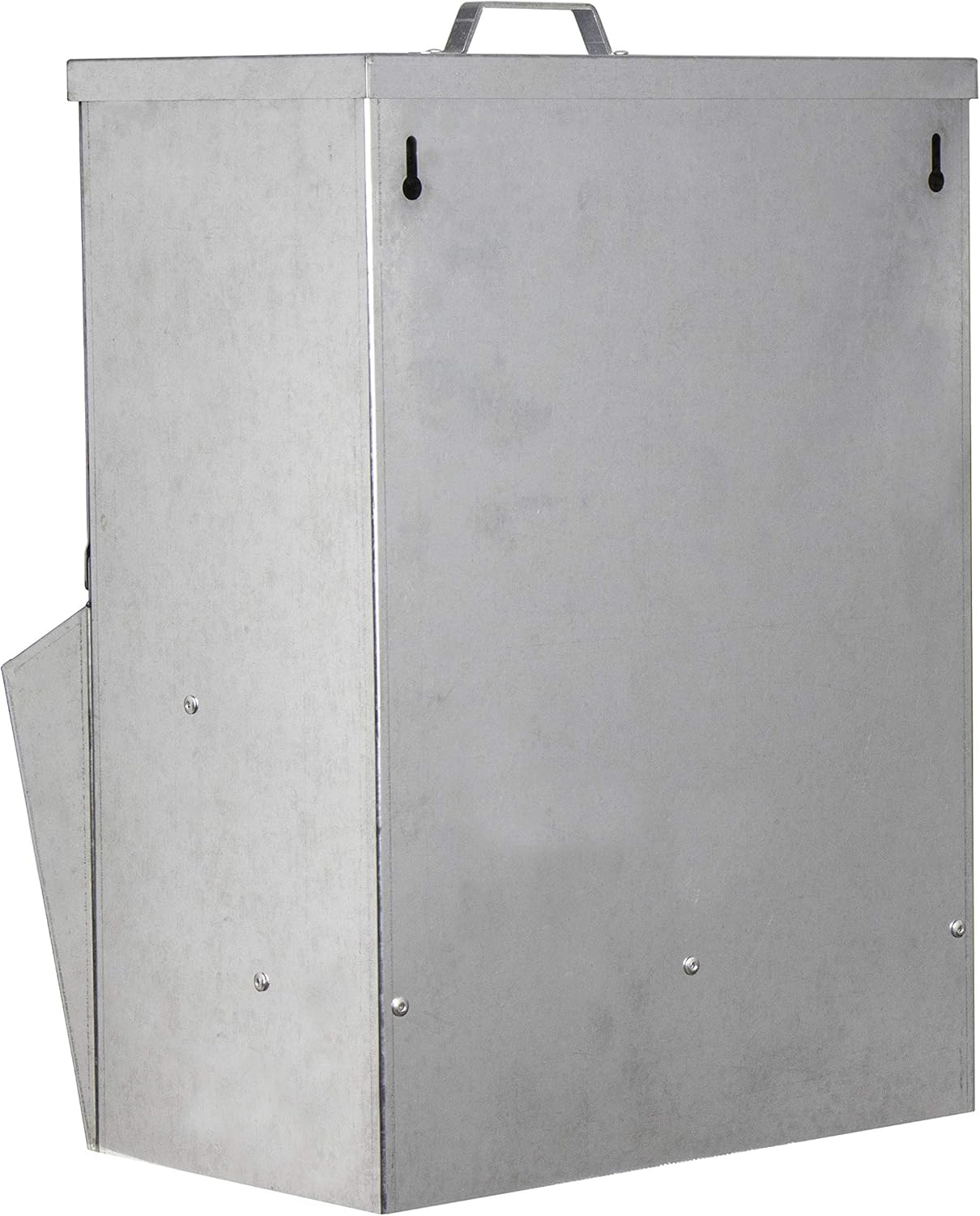 Mounted Metallic Poultry Feeder: Chickens/Ducks/Etc. (25 LBS) Pack of 2