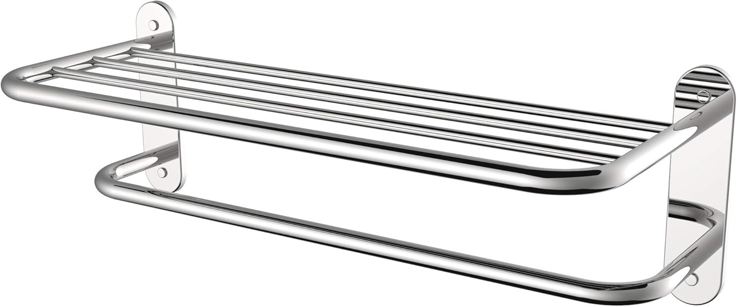 Fixsen 24 Inch Bathroom Towel Rack Towel Bar Towel Shelf Brushed Nickel Stainless Steel and Zinc Alloy Wall Mount 1pc for House Lavatory and Hotel Pack of 2