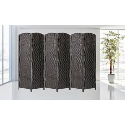 Morland 5.9ft Room Divider Bloomsbury Market Number of Panels: 6, Color: Black