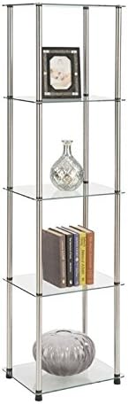 Pemberly Row 4 Shelf Glass Tower Pack of 2