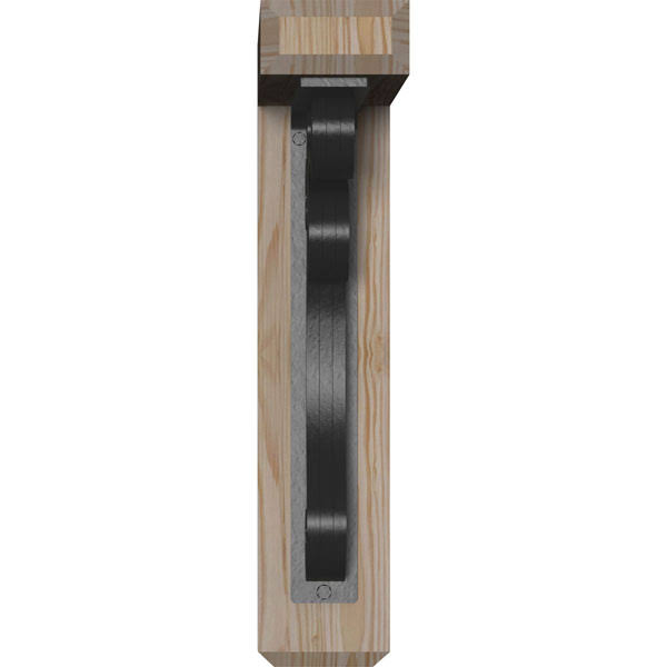 Ekena Millwork 3 1/2 inchw x 16 inchd x 19 inchh Orleans Craftsman Ironcrest Smooth BRACKET, Douglas Fir (2 inchw x 12 inchd x 1