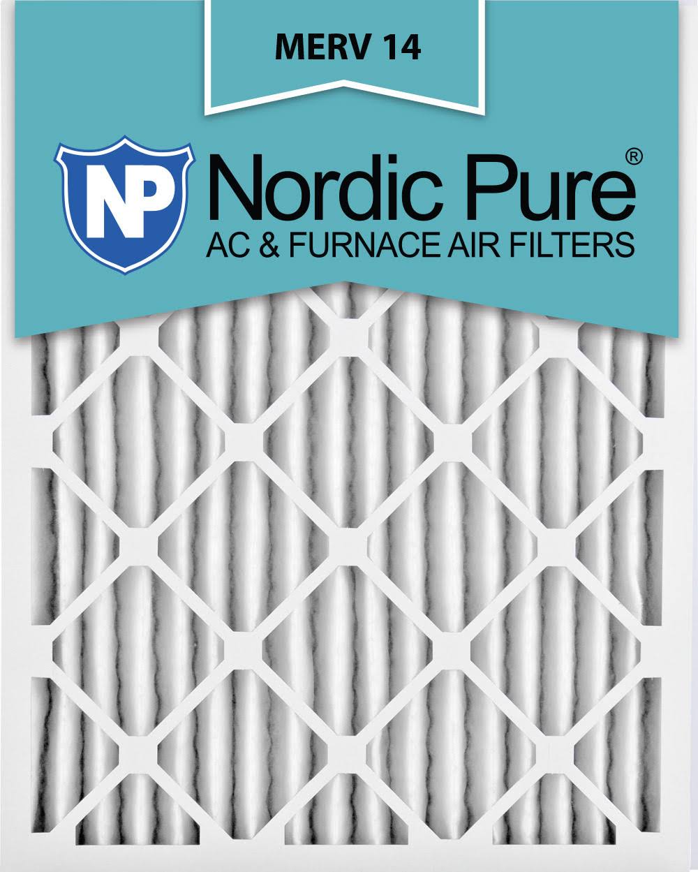 12x25x2 Pleated MERV 14 AC Furnace Air Filters Qty 12