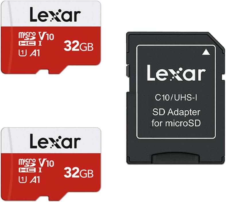 Lexar 64GB Micro SD Card, microSDXC UHS-I Flash Memory Card with Adapter - Up to 100MB/s, A1, U3, Class10, V30, High Speed TF Card Pack of 2