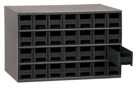 Akro-Mils 19228BLK Steel Cabinet 28 Drawers - Black