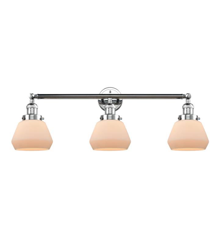 Innovations Lighting Fulton 3 Light Bath Vanity Light 205 BK S G171 (Black)