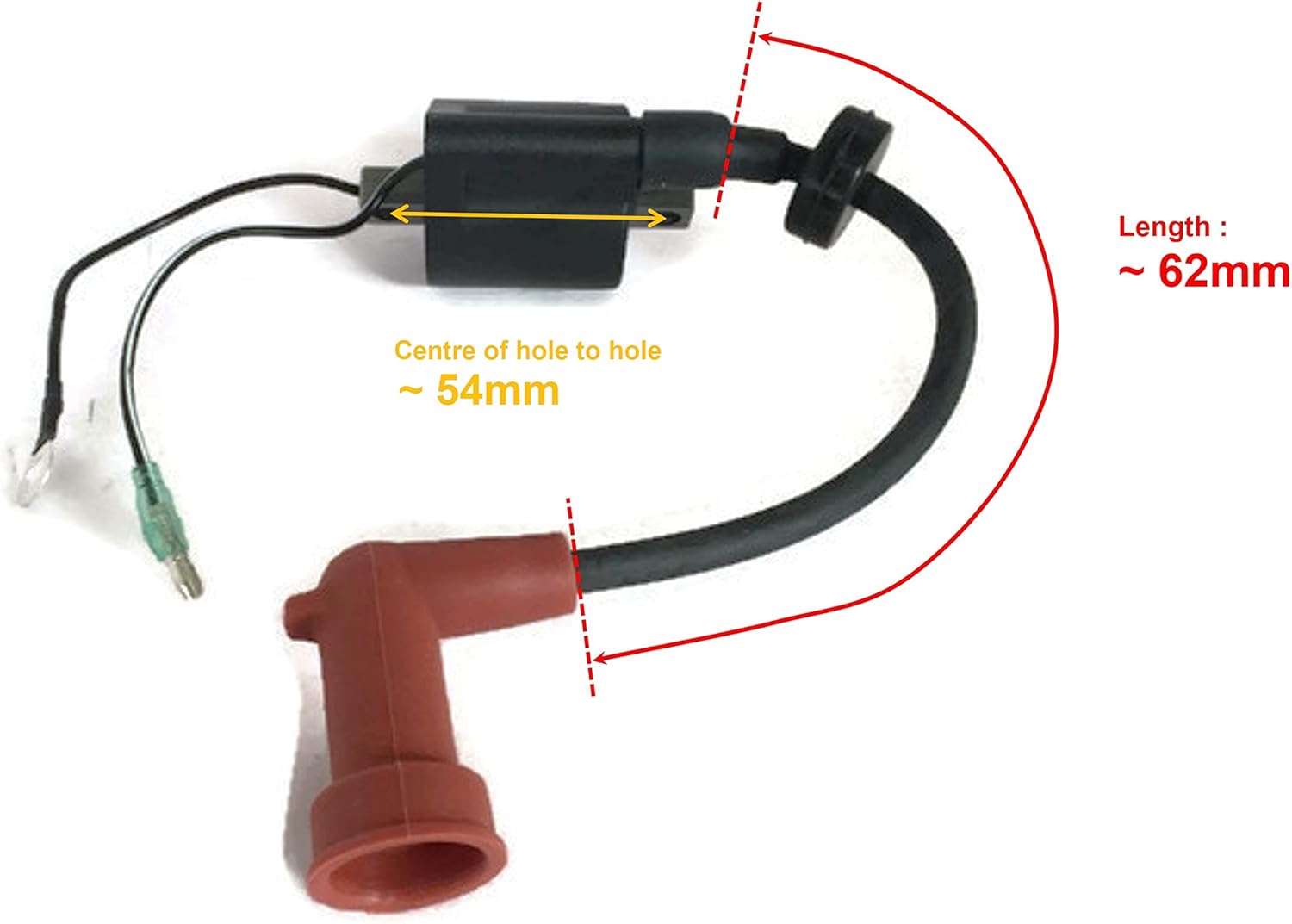 Boat Motor 6H4-85570-20 6H4-85570-21 Ignition Coil Assy for Yamaha Outboard 25HP - 50HP 2-stroke Boat Motor Engine Pack of 2