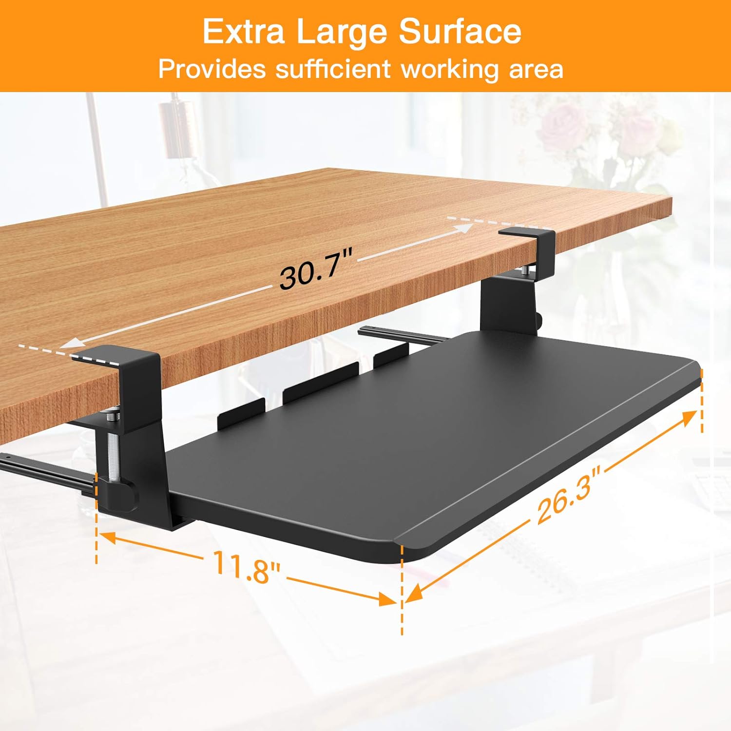 ErGear Keyboard Tray Under Desk, 26.3&rdquo; (30.7