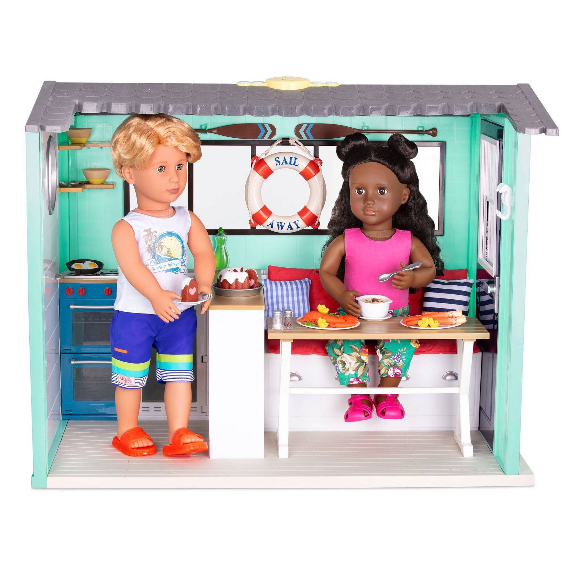 Our Generation Seaside Beach House Playset for 18x22 Dolls