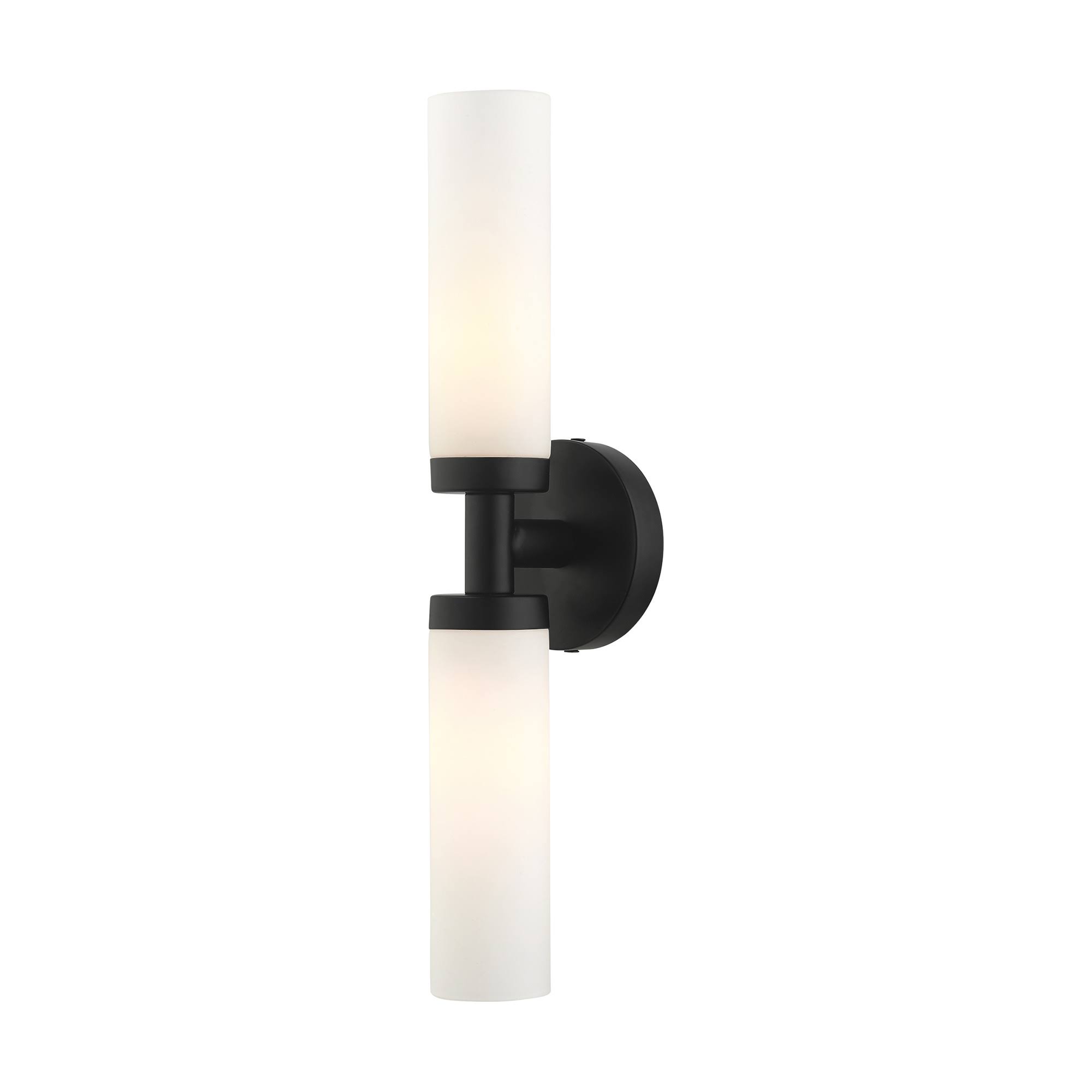 Livex Lighting Aero 2 Light Black ADA Vanity Sconce 10104-04