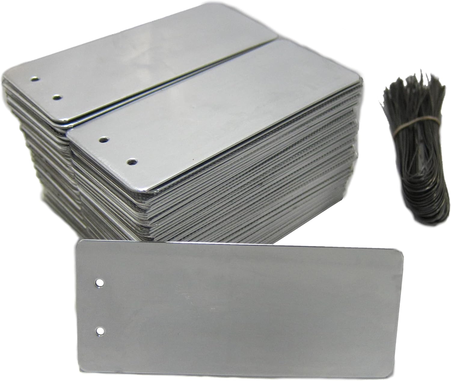 Impress-O-Tag Jumbo Double Sided Write On Metal Foil Tags (Pack of 100) Pack of 2