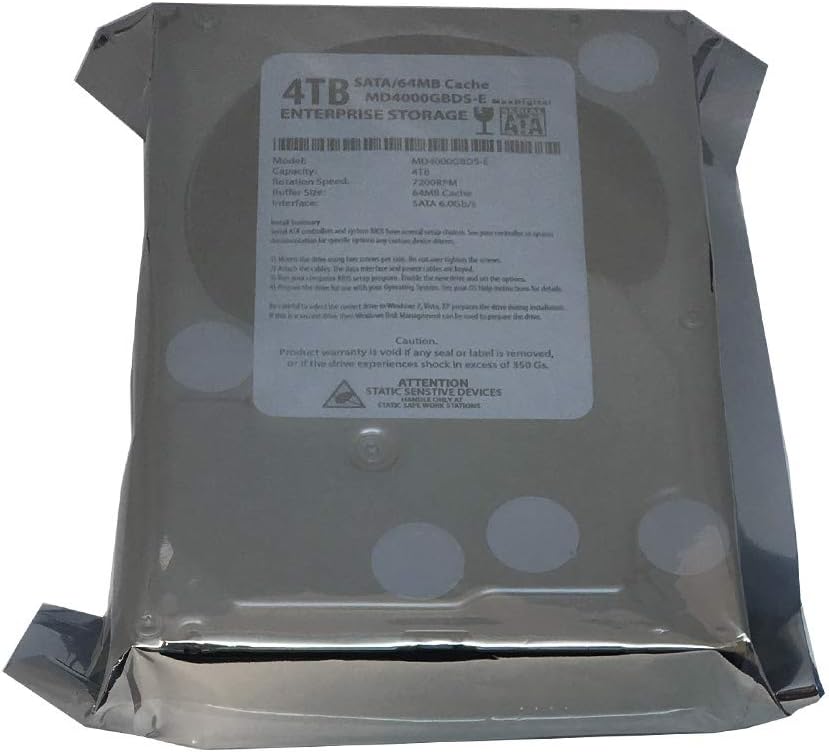 MaxDigital 4TB 7200RPM 64MB Cache SATA III 6.0Gb/s (Enterprise Storage) 3.5