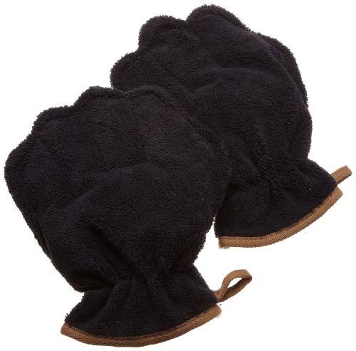 DII Bone Microfiber Drying Mitt, Dry Black, Set of 2