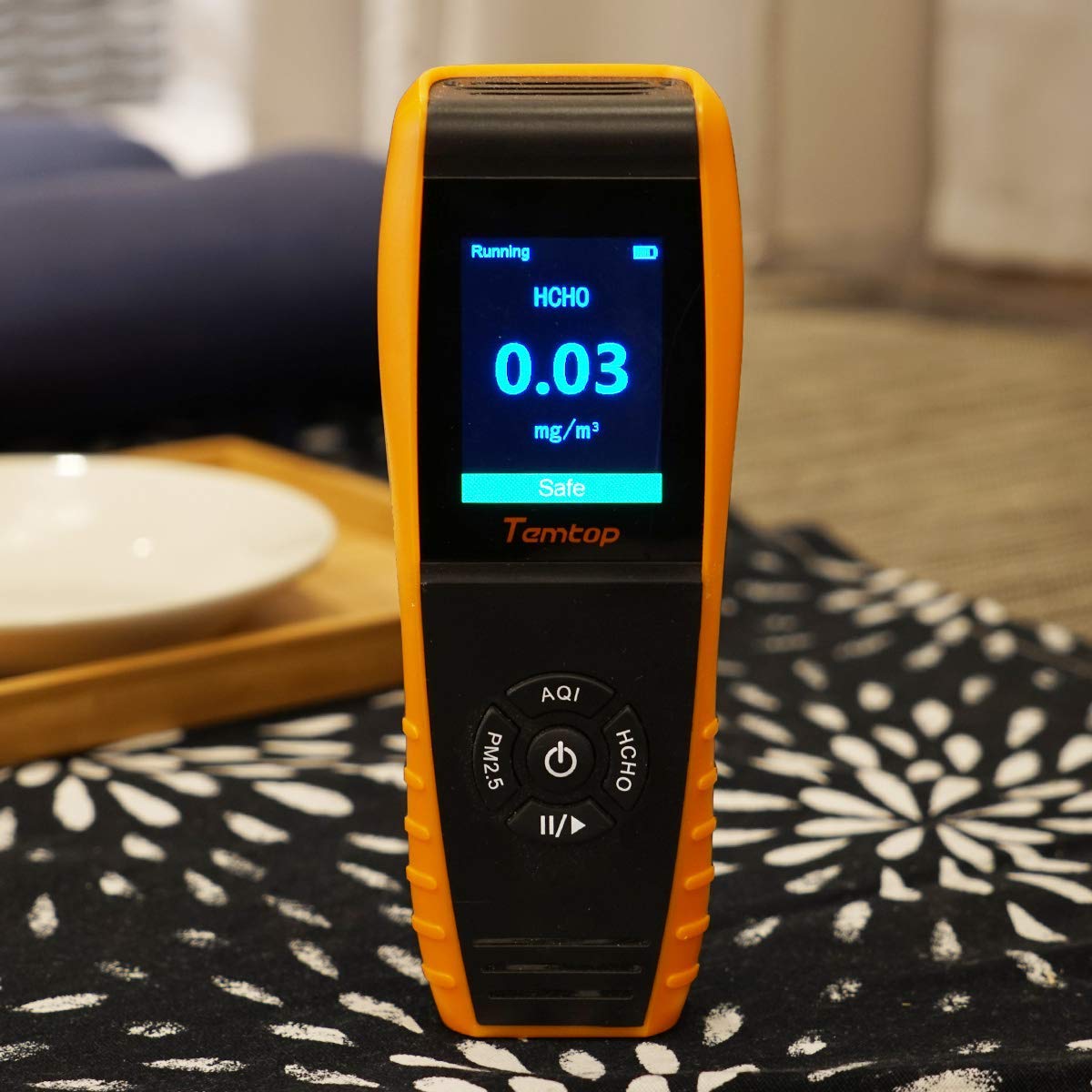 Temtop LKC-1000E Professional Formaldehyde Detector HCHO PM2.5 PM10 AQI Accurate Air Quality Monitor