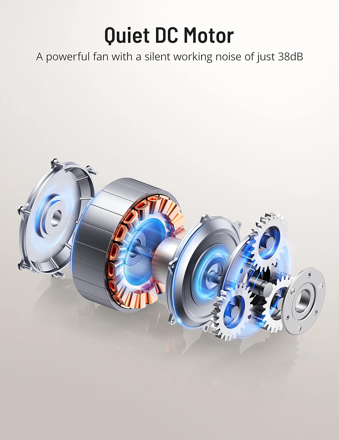 PARIS RHÔNE Fan for Bedroom, Oscillating Fan with Remote,16