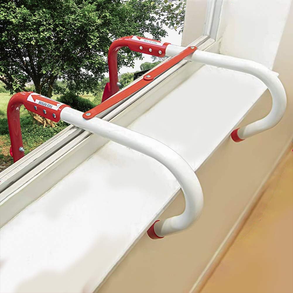 SHAREWIN Fire Ladder Retractable 3 Story Escape Ladder Portable Emergency Escape Ladder 25 Feet with Anti-Slip Rungs