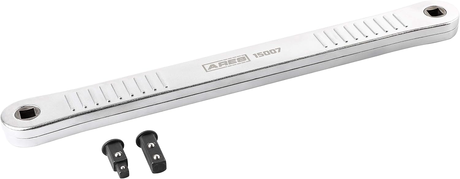 ARES 15007 - Offset Extension Wrench - Includes 1/4-Inch & 3/8-Inch Square Drive Adapters - 0 Degree Swing Arc for Access to Confined Fasteners - For Use with Impact & Pneumatic Wrenches Pack of 2