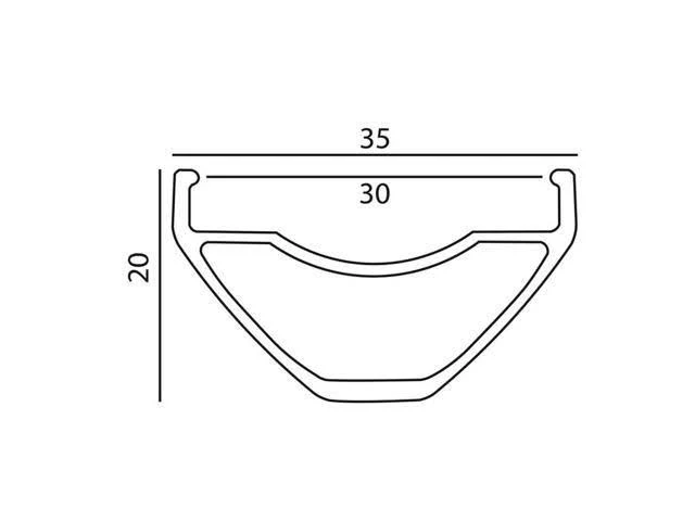 DT Swiss M 502 27.5x22 Tubeless-Ready Disc Rim 32H Black
