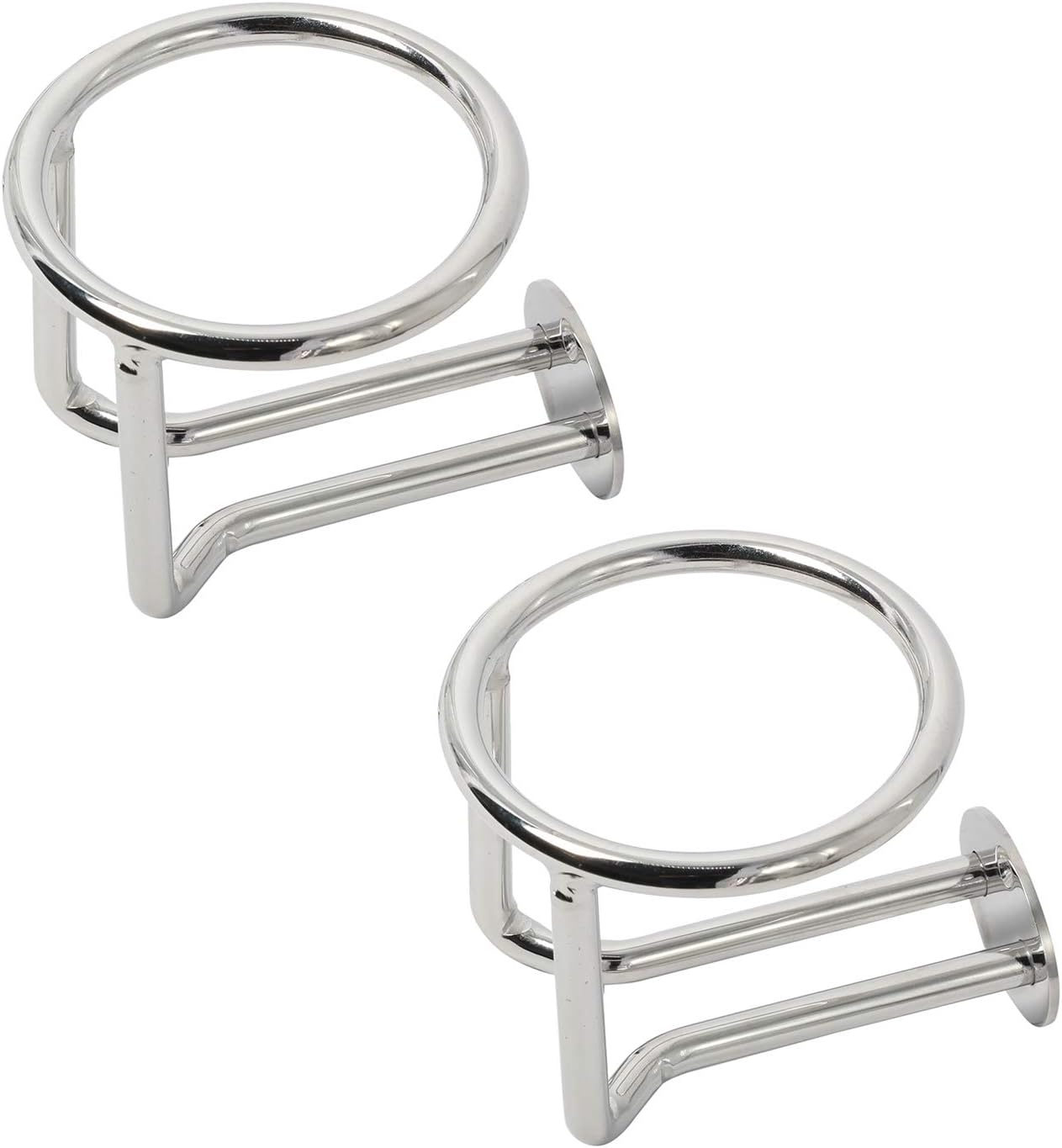 NovelBee 2 Pack of Stainless Steel Boat Ring Cup Drink Holder for Marine Yacht RV Camper