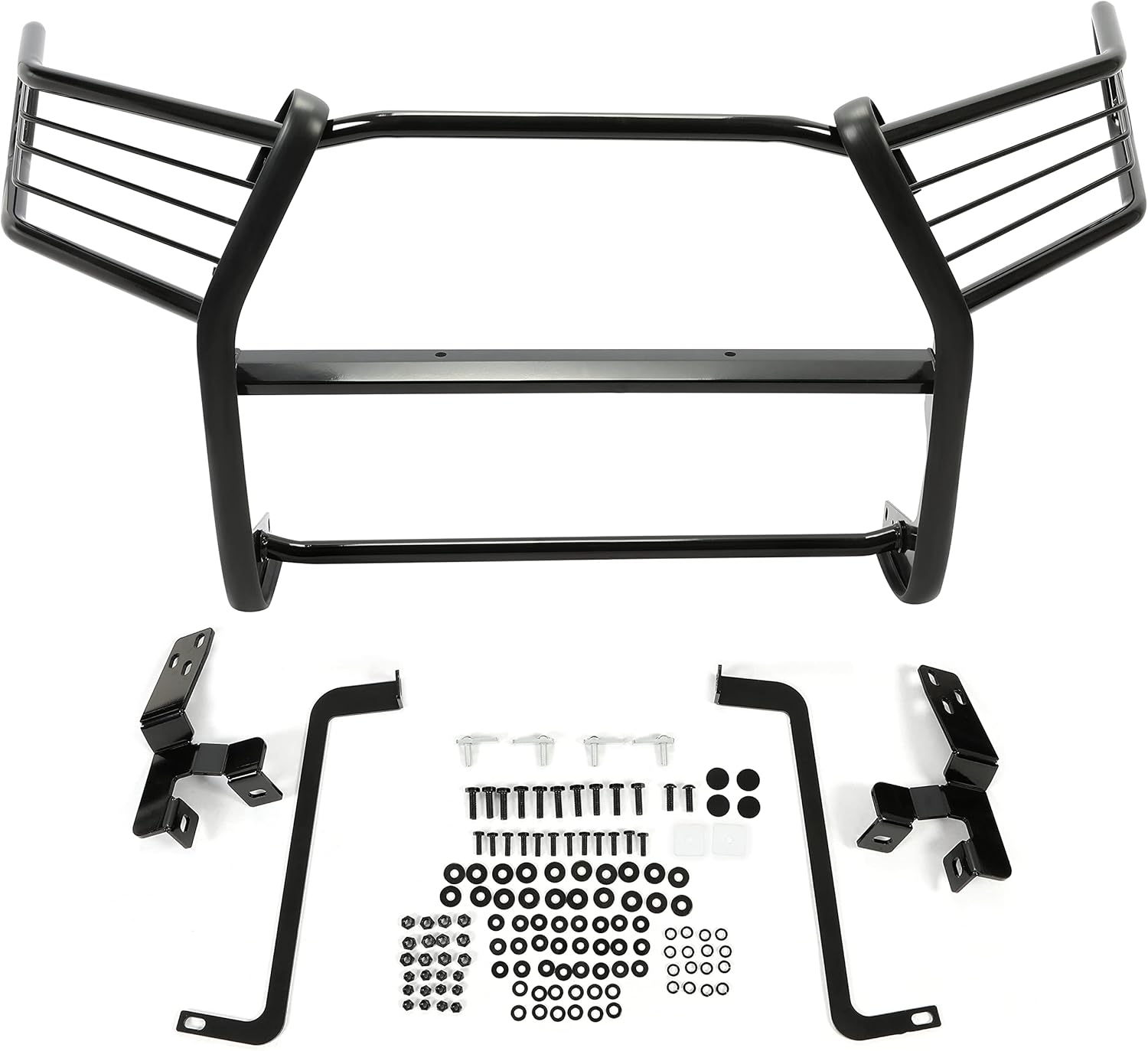 Kojem Bumper Brush Guard Compatible with 2016-2021 Toyota Tacoma Stainless Steel Front Black Grille Protection