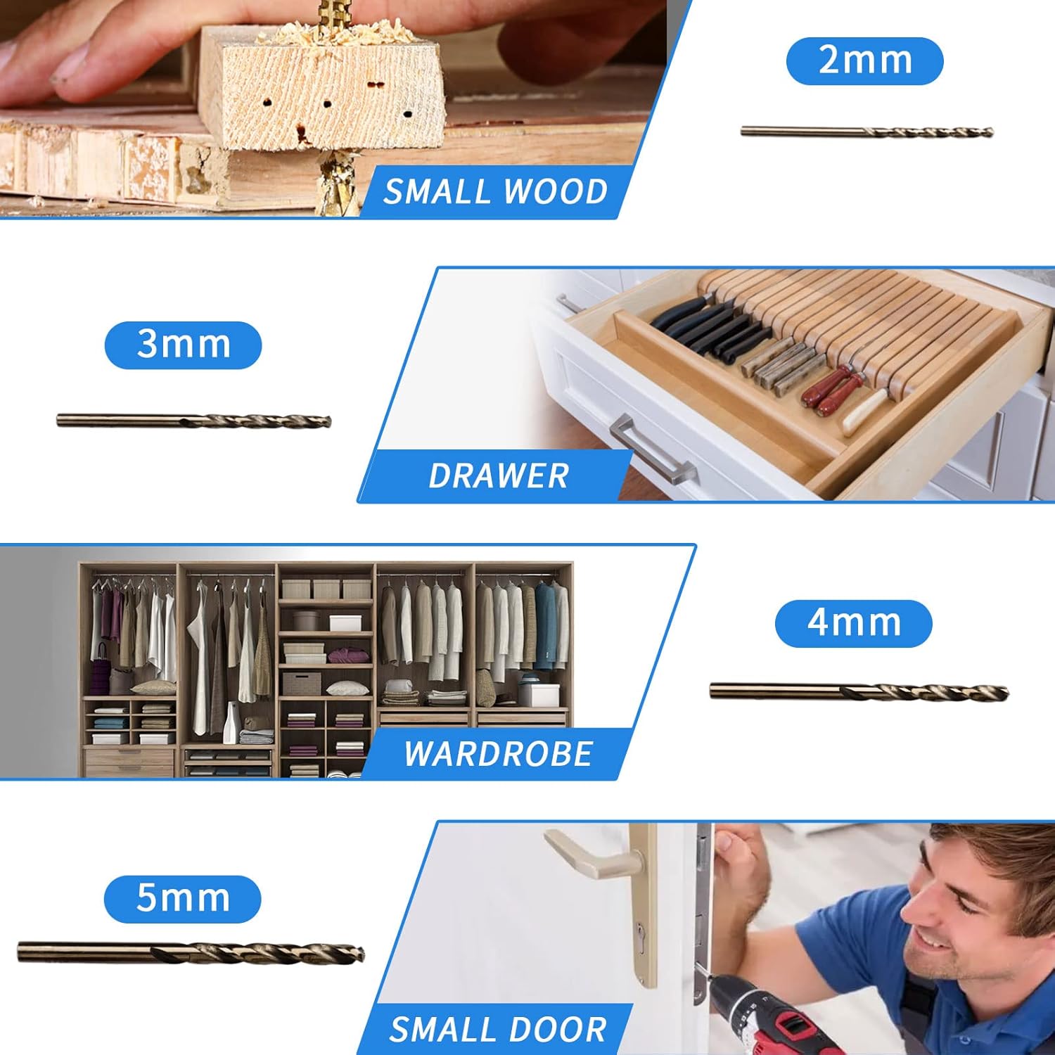 Cabinet Hardware Jig Tool Set, Fingwerk Aluminum Alloy Cabinet Handle Template Jig Tool of Drawer Front Knobs, Handles and Pulls, Door Pack of 2