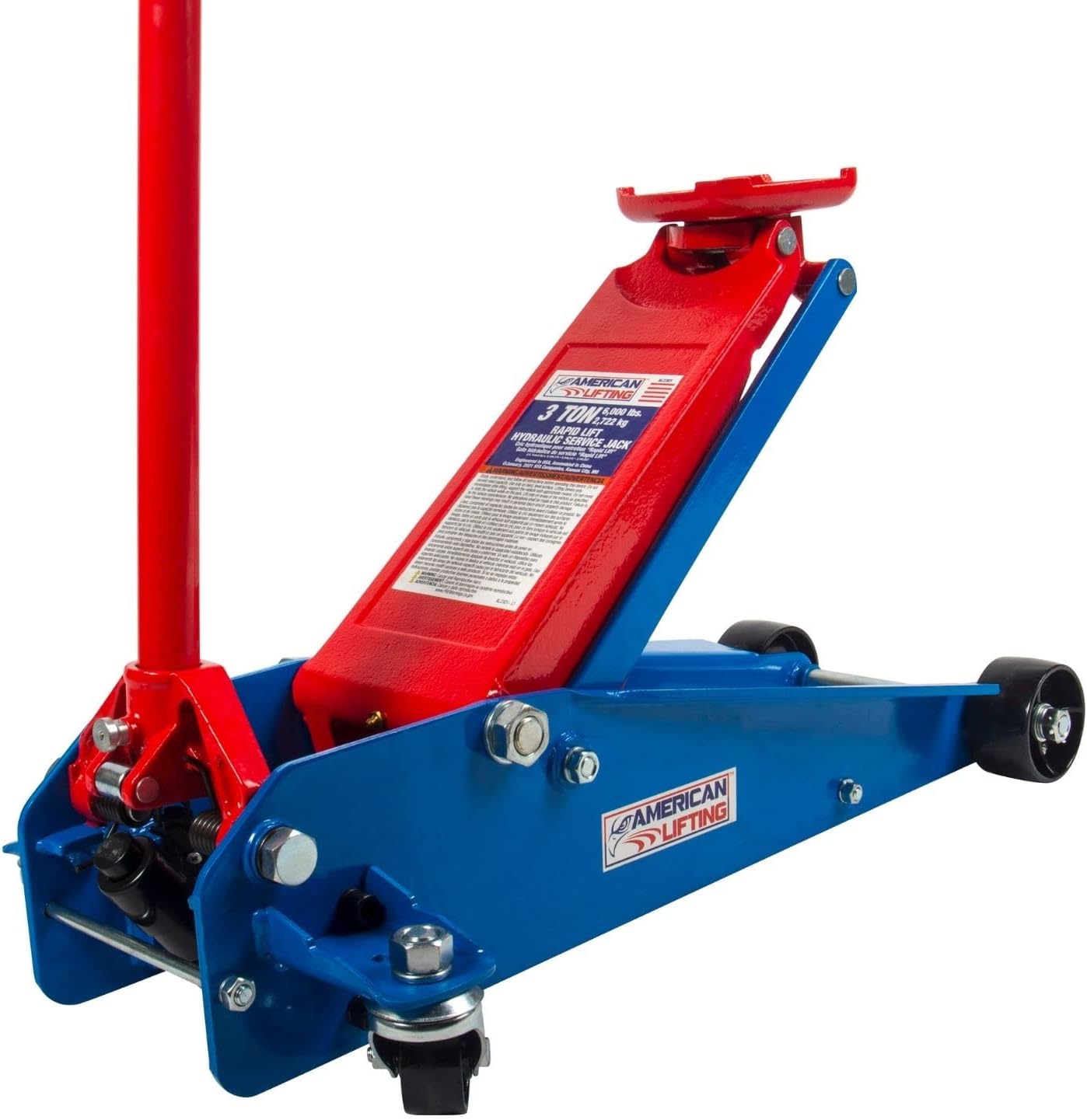 American Lifting AL2301 Floor Jack 3 Ton - Professional Heavy Duty Hydraulic Rapid Lift Floor Jack for Service Car Truck SUV