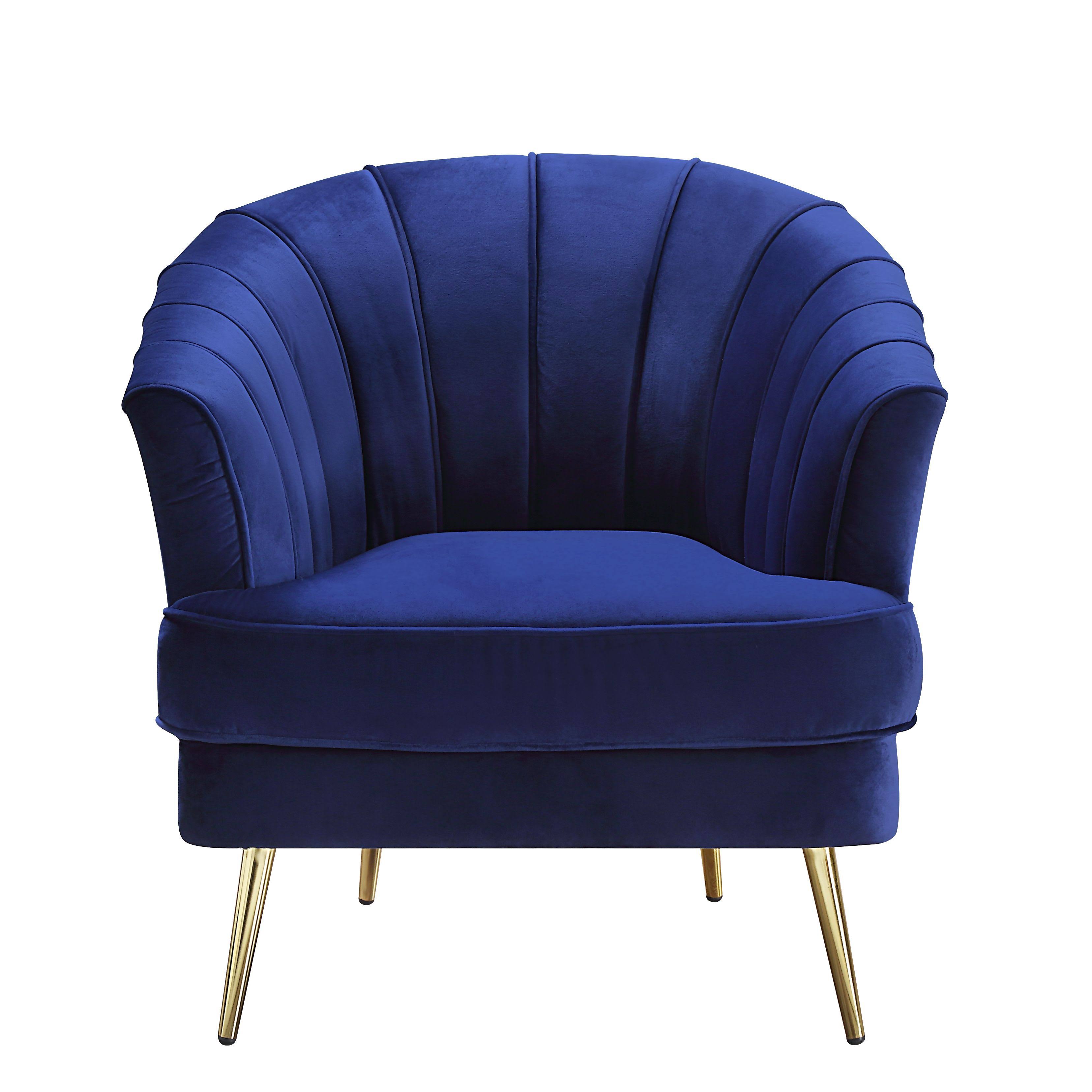Acme Eivor Chair in Blue Velvet