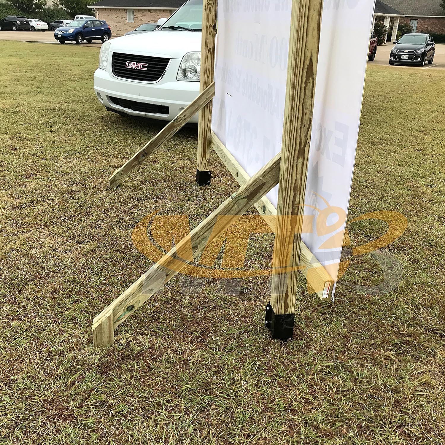 MTB Fence Post Anchor Ground Spike Metal Black Powder Coated 36 x 4 x 4 Inches Outer Diameter (Inner Diameter 3.5 x3.5 Inches), Pack of 4